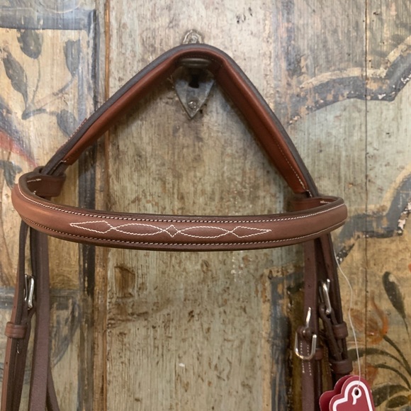 SOLD BRAND NEW brown CWD raised French noseband bridle - Picture 2 of 10